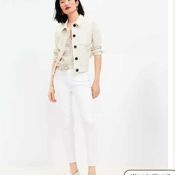 LOFT Denim - LOFT White Jeans denim slim pocket 16P NWOT